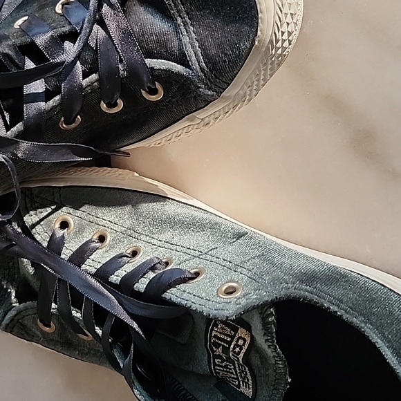 Converse "Green" Velvet size4.5, - Picture 4 of 4